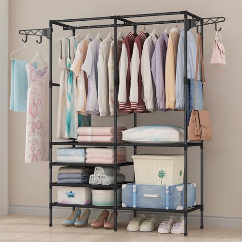 Steel Tube & Adhesive Bonded Fabric & Polypropylene-PP Storage Rack Clothes Hanging Rack Solid PC