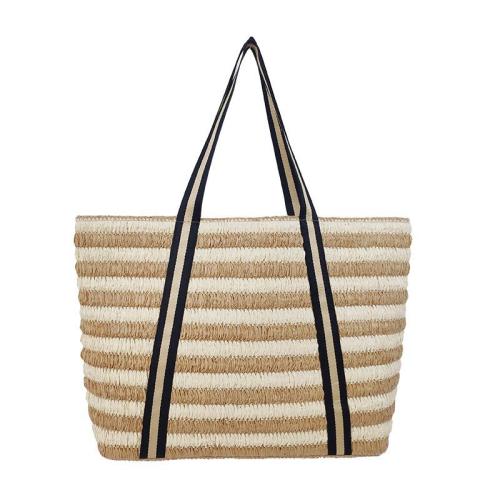 Paper Beach Bag & Easy Matching Shoulder Bag large capacity striped PC