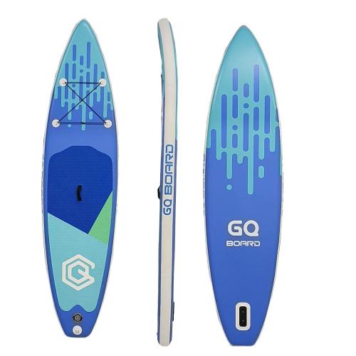 PVC Inflatable Surfboard portable printed blue PC