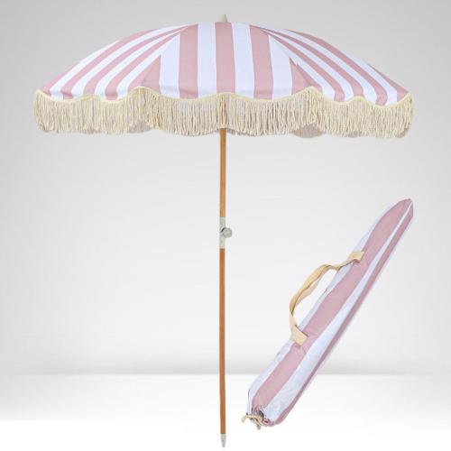 Fiber & Solid Wood & Polyester Outdoor Sunny Umbrella sun protection PC