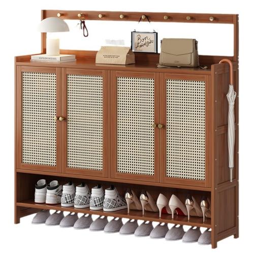 Moso Bamboo & Rattan Shoes Rack Organizer durable & dustproof Solid PC