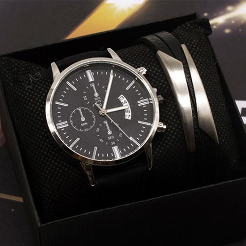 PU Leather & Zinc Alloy for man Gift Set two piece Glass & Stainless Steel PC