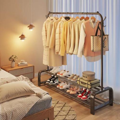 Metal Multifunction Clothes Hanging Rack Solid PC