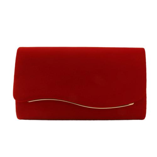 Velour Easy Matching Clutch Bag with chain PC