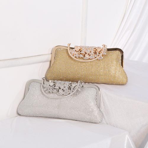 Polyester Easy Matching & Evening Party Clutch Bag with chain & attached with hanging strap PC