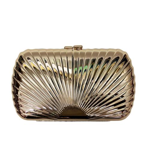 Metal & Satin Evening Party Clutch Bag attached with hanging strap PC