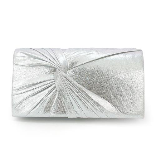 Glett & Polyester Easy Matching Clutch Bag silver PC