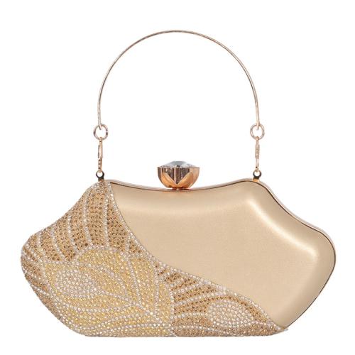 Synthetic Leather & Polyester Easy Matching Clutch Bag with rhinestone PC