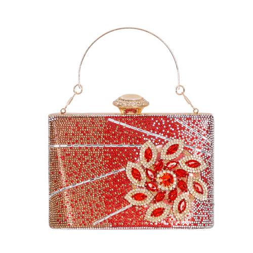 Synthetic Leather Easy Matching Clutch Bag with rhinestone PC