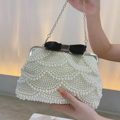 PU Leather & Polyester Easy Matching Clutch Bag white PC