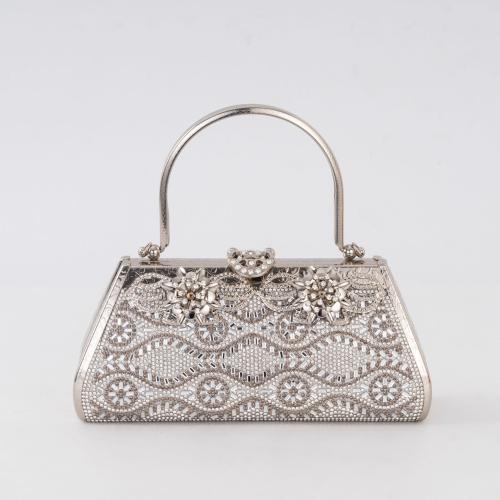 Synthetic Leather & Polyester Easy Matching Clutch Bag with rhinestone PC