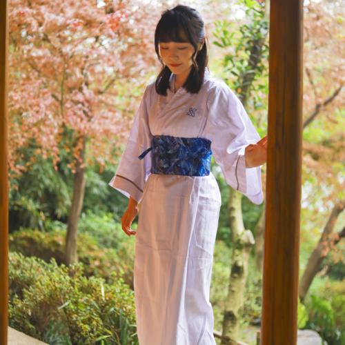 Polyester Sexy Kimono Blanc pièce
