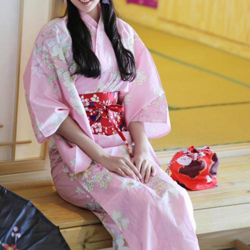 Polyester Sexy Kimono Imprimé Floral plus de couleurs pour le choix pièce