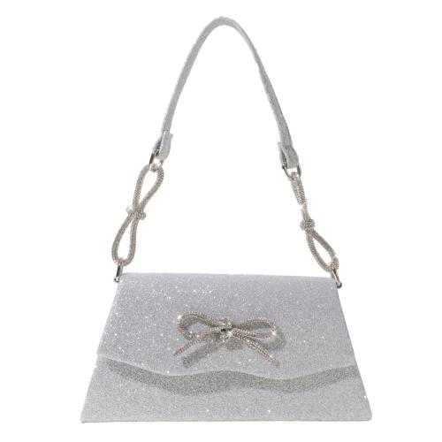 PVC & Sequin Easy Matching Shoulder Bag with rhinestone bowknot pattern PC