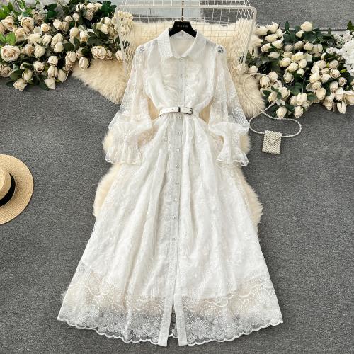 Polyester Soft One-piece Dress, see through look & double layer & different size for choice, more colors for choice,  PC