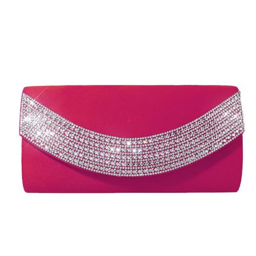 Velour Easy Matching Clutch Bag with rhinestone PC