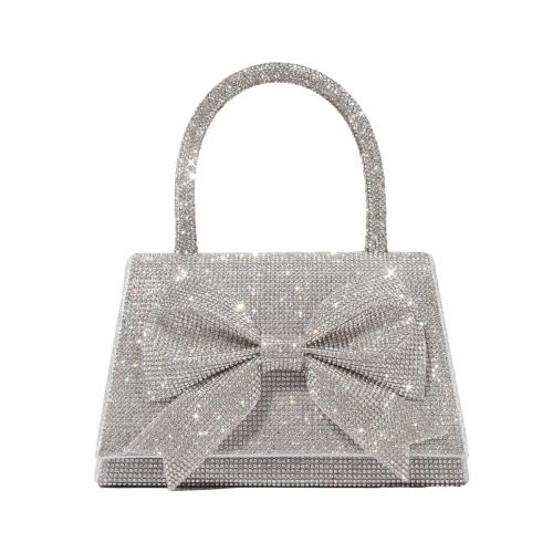 PU Leather Easy Matching Clutch Bag with rhinestone bowknot pattern PC