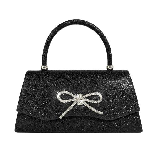 PVC & Polyester Easy Matching Clutch Bag with chain & with rhinestone bowknot pattern PC