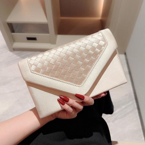 PU Leather Envelope & Easy Matching Clutch Bag plaid champagne PC