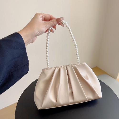 Satin Easy Matching Handbag soft surface champagne PC