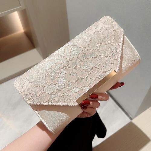 Lace & Polyester Easy Matching Clutch Bag Apricot PC