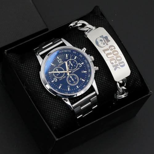 Glass & Stainless Steel & Zinc Alloy for man Jewelry Set two piece Set
