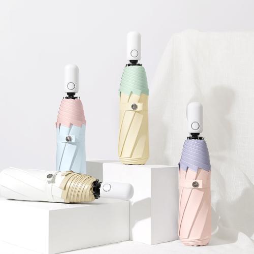 Acier & Caoutchouc & Fibre & Pongee Parapluie pliant Solide plus de couleurs pour le choix pièce