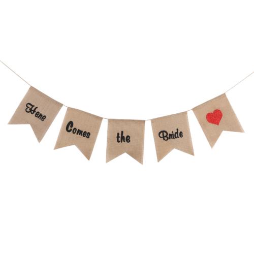 Here comes the bride Decorative Flags Solid khaki Sold By PC