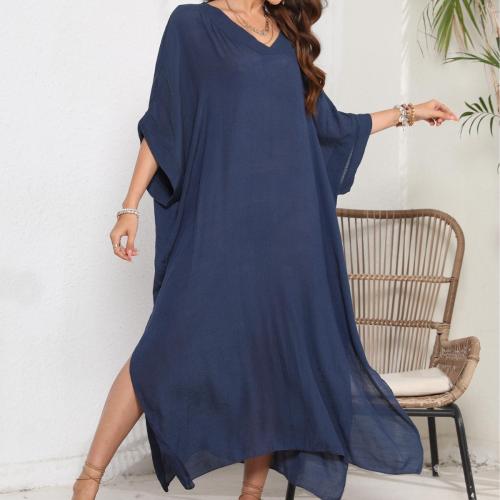 Polyester long style Beach Dress loose Solid : PC