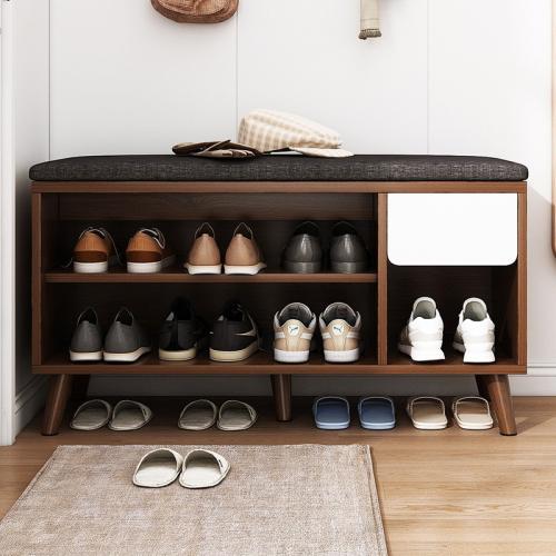 Lino & Fibra de madera de densidad media Bastidor de zapatos de almacenamiento,  trozo