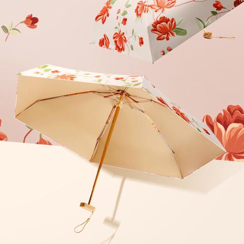 Fibre de verre & Aluminium & Pongee & Plastique Parapluie Sun-Rain couleur et motif différents pour le choix pièce