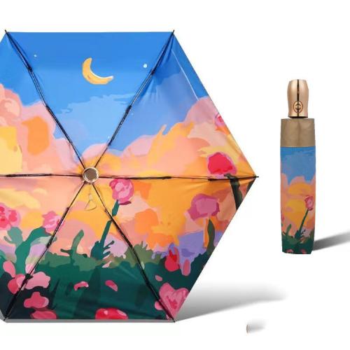 Acier & Fibre & Pongee Parapluie Sun-Rain couleur et motif différents pour le choix pièce