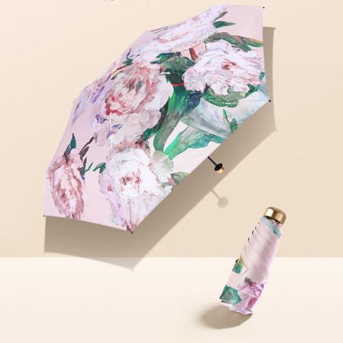 Staal & Fiber & Pongee Zon-Regen Paraplu verschillende kleur en patroon naar keuze stuk