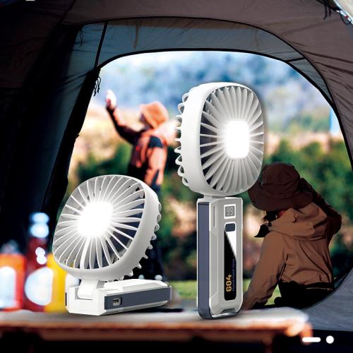 Plastic adjustable light intensity & foldable Mini Fan Three-speed adjustment & Rechargeable PC