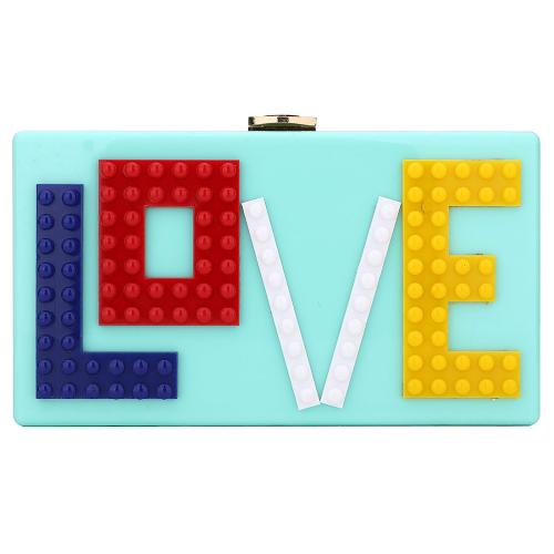 Acrylic hard-surface & Easy Matching Clutch Bag letter PC
