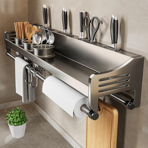 Stainless Steel Kitchen Shelf  Solid gray PC