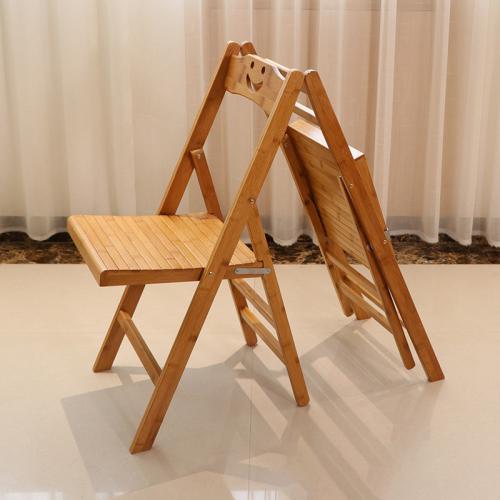 Bamboo foldable Foldable Chair portable Solid khaki PC