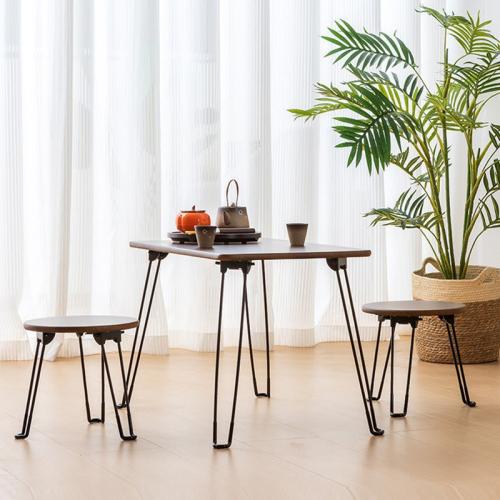 木 折り畳み式テーブル 単色 茶色 一つ