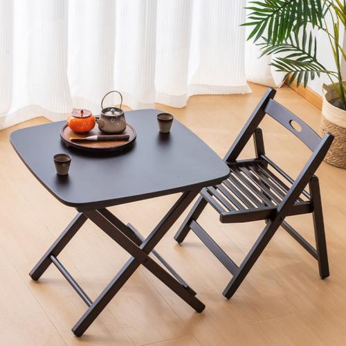 竹 折り畳み式テーブル 単色 黒 一つ