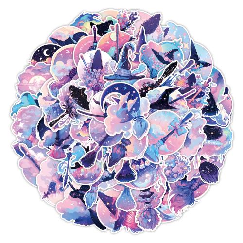 Drukgevoelige lijm & Pvc Decoratieve sticker gemengd patroon gemengde kleuren Zak