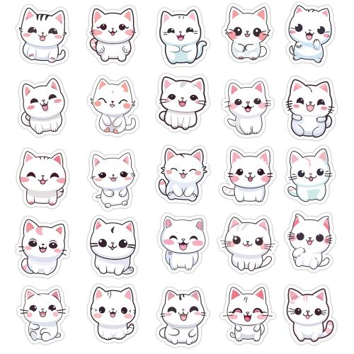Pressure-Sensitive Adhesive & PVC Decorative Sticker for home decoration & durable & sun protection & waterproof Cats mixed colors Bag