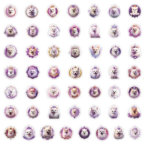 Drukgevoelige lijm & Pvc Decoratieve sticker Puppy patroon gemengde kleuren Zak