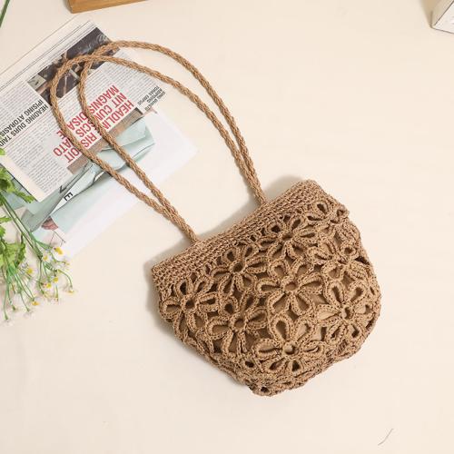 Paper Rope Beach Bag & Easy Matching Woven Shoulder Bag hollow floral PC