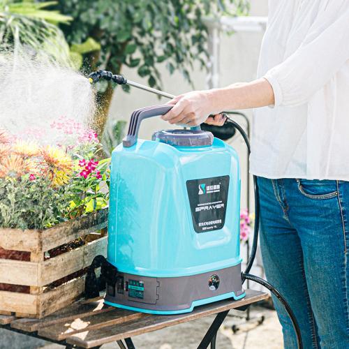 Polypropylene-PP Electric Garden Pressure Sprayer Rechargeable blue PC