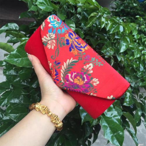 Flannelette & Satin Clutch Bag, soft surface & hardwearing, different color and pattern for choice,  PC