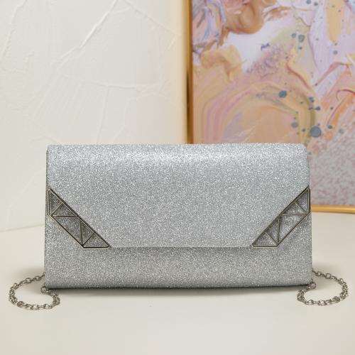 Polyester Easy Matching Clutch Bag with chain silver PC