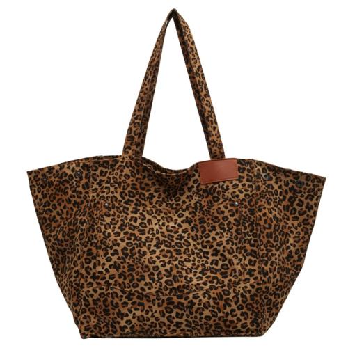 Canvas Tote Bag & Easy Matching Shoulder Bag large capacity leopard PC