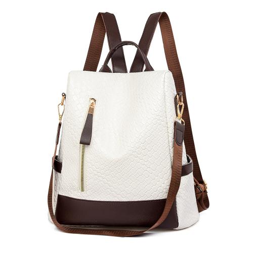 PU Leather Concise Backpack durable & large capacity PC