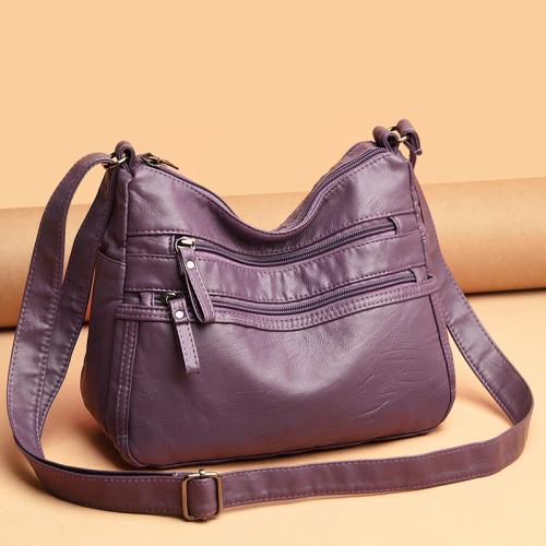 PU Leather Easy Matching Crossbody Bag soft surface Solid PC