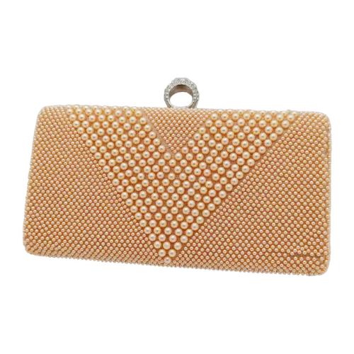 Plastic Pearl & Polyester Easy Matching Clutch Bag with chain PC